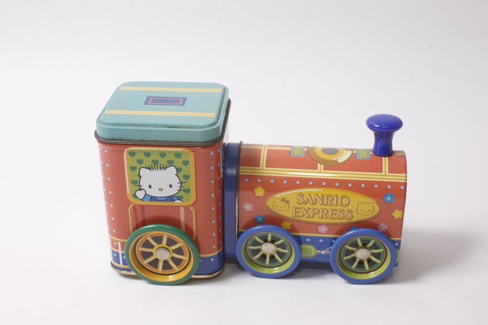 2003 Train Japan Sanrio Express Hello Kitty Locomotive Tin Box ~ 260930-WH 1186